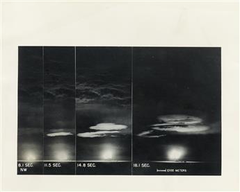 (ATOMIC BOMBS--TRINITY NUCLEAR TEST) A graphic and unfathomable series with 8 photographs by Berlyn Brixner (1911-2009) documenting the